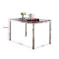 thumbnail image 3 of KB D917-05 30 x 48 x 30 in. Dinette Table - Black Glass & White Chrome, 3 of 4