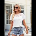 thumbnail image 4 of Camisas de Corta para Mujer, Blusas Elegantes de Encaje para Verano 2025, Camisetas Casuales de Moda, Blusas Bonitas para el Trabajo. S, 4 of 8