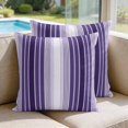 thumbnail image 2 of 26x26 Pillow Covers Set of 2, Purple Ombre Stripe Square Throw Pillow Covers for Couch/Sofa/Living Room, Farmhouse Simple Striped Decorative Soft Pillowcases for Couch Throw Pillows, 2 of 9