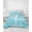 Cyan, Aqua, White, variant on Quilts Twin XL Size, Slate Blue Monstera Soft Comforter Bedding Set for Bed, Palm Tree Leaf Boho Botanical Tropical Lightweight Quilted Bedspread with Pillow Cover(2 Pieces) All Season, 68x98 Inch