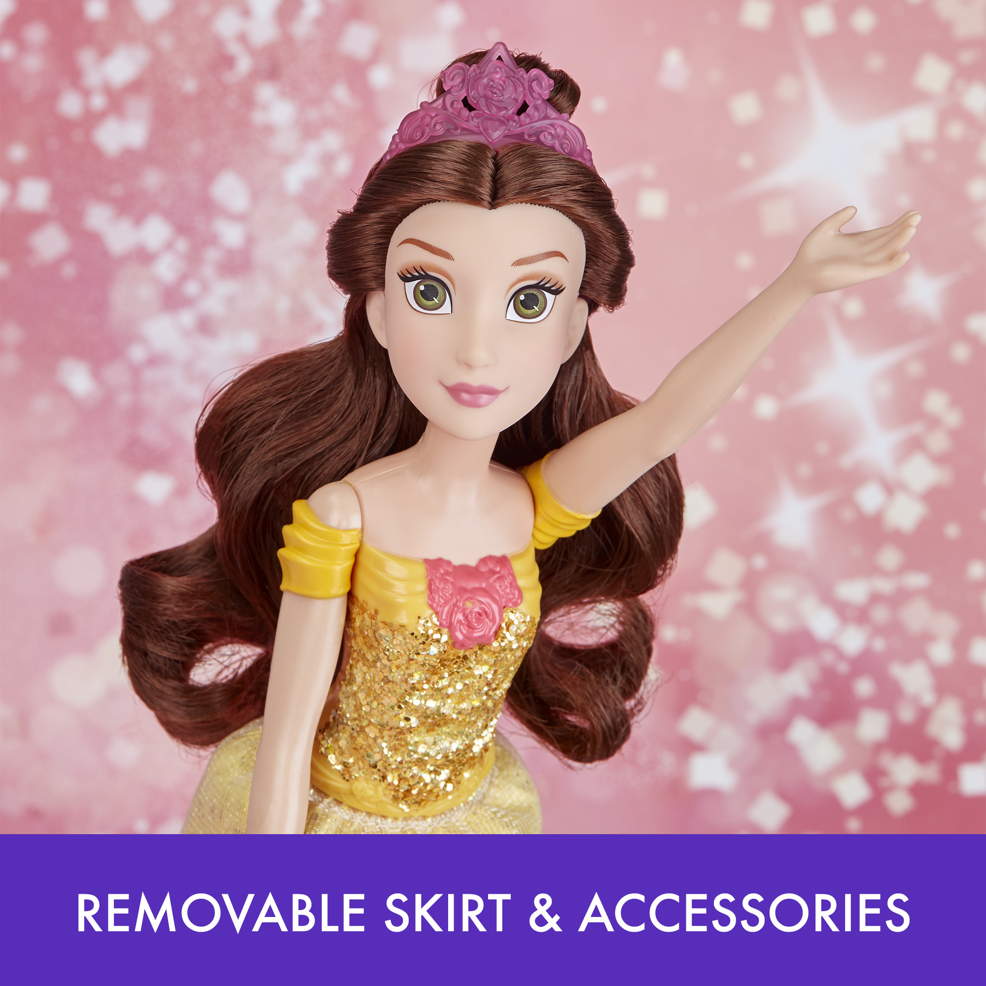 Disney Princess Royal Shimmer Belle with Sparkly Skirt, Includes Tiara and Shoes - image 8 of 16