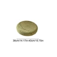 thumbnail image 3 of Round Bar Stool Cover Elastic Jacquard Maple Leaf Pattern, Stretch Seat Protector for Dining Vanity, Washable Imitation Silk, 3 of 6