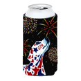 thumbnail image 1 of ""Los tesoros de Caroline para los fuegos artificiales de nuestro héroe Patriótico Dálmata Tall Boy Koozie Hugger Multicolor"", 1 of 1