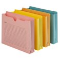 Smead Notes File Jackets, Aqua, Goldenrod, Pink, Yellow, 12 / Pack