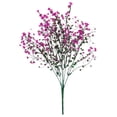 thumbnail image 2 of Artificial Shrubs Bushes, Plastic Fake Green Plants for Wedding Indoor Decor Home Garden Verandah Kitchen Office Table Centerpieces Arrangements Home Decoration Pink 1 pcs, 2 of 9
