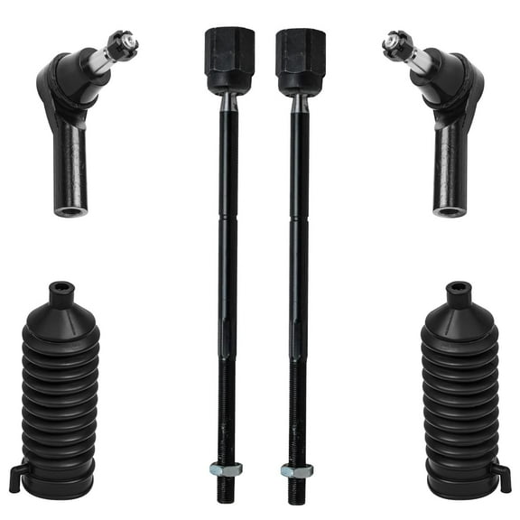Detroit Axle - Front Tie Rod Ends for 1996-2007 Ford Taurus 3.0L, 1996-2005 Mercury Sable, 4 Inner and Outer Tie Rods, 2 Boots, Replacement