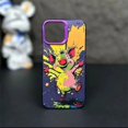 thumbnail image 3 of iPhone13 15 14 Pro Max Protective Sleeve Fashion Graffiti iPhone Case Cartoon Animal Pattern Matte Plated Soft Silicone Material, 3 of 5