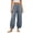 AB38 Blue, variant on Linen-Cotton Pants For Women High Waisted Straight Leg Trousers Causal Lightweight Ladies Work Street Loose Pants Khaki Size M