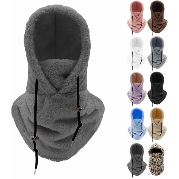 Sherpa Hood, Sherpa Hood Ski Mask, Winter Outdoor Men's and Women's Sports Windproof Mask, Sherpa Ski Helmet Hood