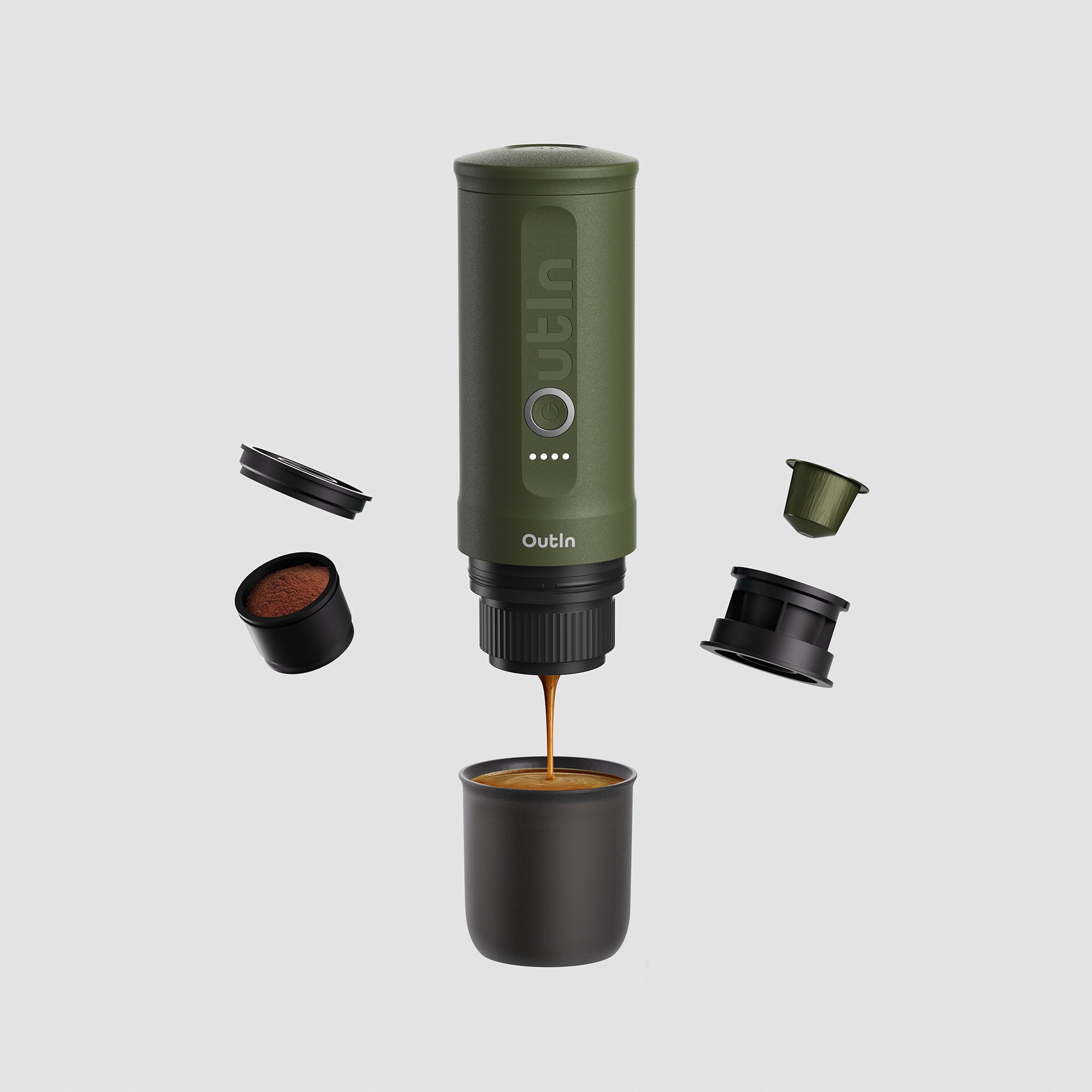 OutIn Nano Portable Electric Espresso Machine (Forest Green)