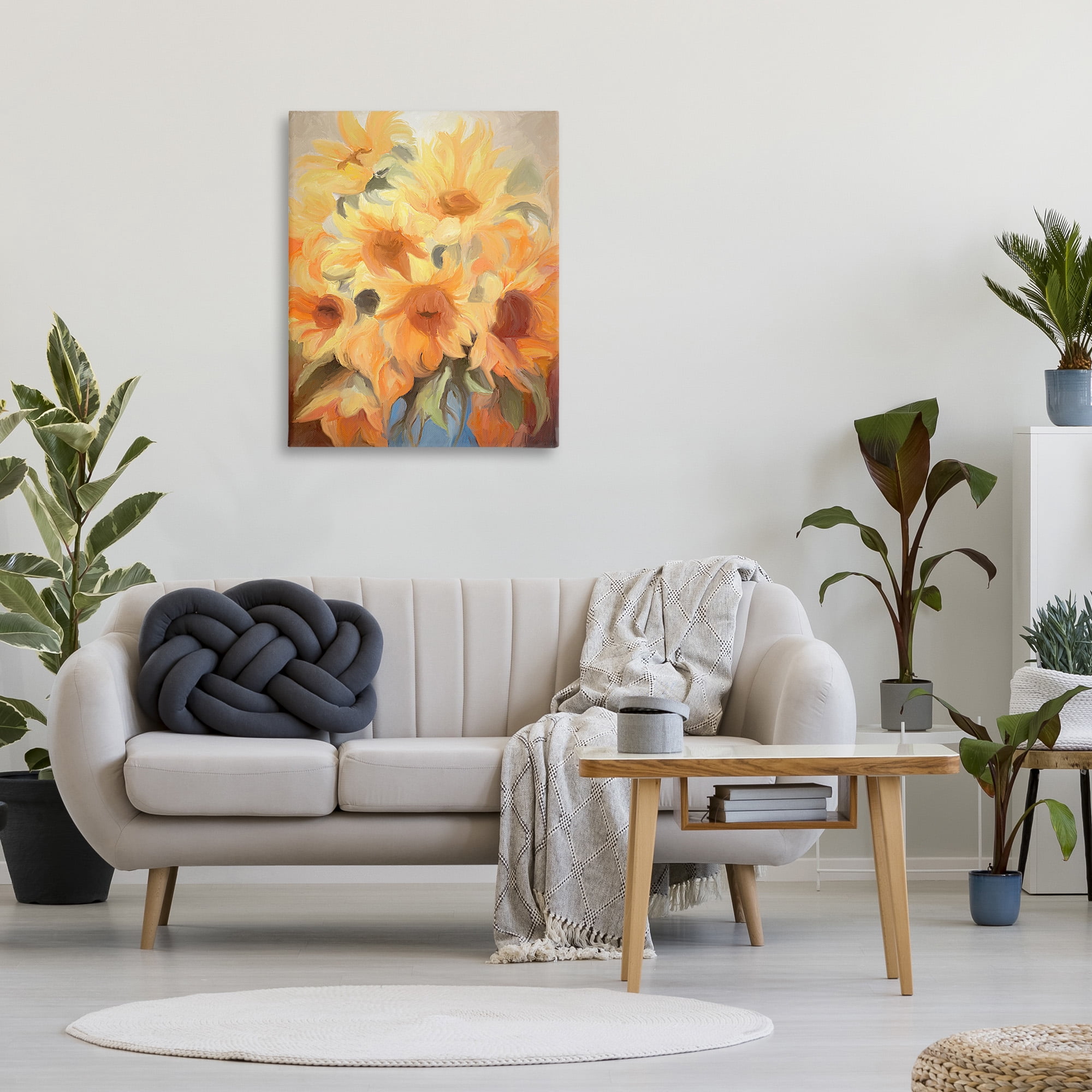 Stupell Industries Traditional Yellow Blooms Botanical & Floral Painting Gallery Wrapped Canvas Art Print Wall Art, 30 x 40