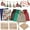 Red + Green, variant on 87Pcs Christmas DIY Countdown Advent Calendar Set, Filling Gift Bags Numbers Stickers Party Decor Christmas Gift Bags with 28 Fabric Bag, 28 Wooden Pegs and 32.8 ft Jute Rope