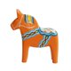 thumbnail image 2 of Adorno de escritorio de caballo Dala sueco de madera pintado a mano, animal tradicional nórdico Naranja, 2 of 9
