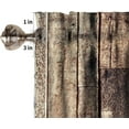 thumbnail image 6 of Rustic Wooden Barn Door Valances Curtains Wood Plank Brown Barnwood Western Country Style Lodge Farmhouse Short Curtain Valance for Kitchen Bathroom Decor with Rod Pocket, One Panel 54X18 Inches, 6 of 6