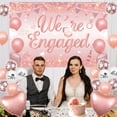 thumbnail image 3 of Jollyboom Engagement Party Decorations, Rose Gold We are Engaged Backdrop Diamond Ring Engagement Banner Confetti Balloons, Mr Mrs Love Balloons for Wedding Proposal Bridal Shower Engagement Hen Party, 3 of 6