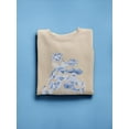 thumbnail image 3 of Artshine Blue And White Chinoiserie Sweatshirt Women -Gabby Malpas Designs, Female 5X-Large, 3 of 4