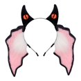 thumbnail image 3 of Diadema con orejas de diablo, accesorio para disfraz de Halloween, diadema con orejas para la noche de carnaval Negro Rosa, 3 of 9