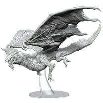 D&D Nolzur's Marvelous Miniatures: Adult Silver Dragon - Unpainted Figure - RPG Dungeons & Dragons Miniatures