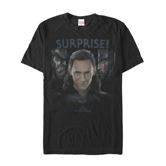 Men's Marvel Thor: Ragnarok Loki Surprise Visitor  Graphic Tee Black Large
