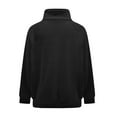 thumbnail image 5 of YUGYXL Half Zipper Sweatshirts for Women Solid Color Long Sleeve Collared Pullover with Pockets Active Outdoor Blouses Black S, 5 of 9