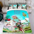 thumbnail image 4 of Kipo y los Wonderbeasts Conjunto de sábanas temático, trío de piezas, cómodo y amigable con la piel, diseño único, regalo de decoración para el hogar para familiares, amigos y fans,135cm *200cm, 4 of 6
