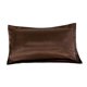 thumbnail image 1 of Funda de almohada de ropa de cama cómoda con cierre para almohada café Zulema Fundas de almohada de seda de color sólido, 1 of 4