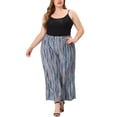 thumbnail image 1 of Pantalón De Salón De PierAncPaMujer, TalGrande, Estilo Boho Palazzo Azul 2X, 1 of 6