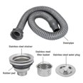 thumbnail image 2 of Drain Plug Stainless Steel Sink Plug, Hair Salon Shampoo Basin Drain Plug, Sink Plug with Hair Catcher for Shampoo Bed, 2 of 5