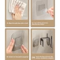 thumbnail image 2 of tamizeot Metal Efficiently Store Bathroom Slippers With Wall-mounted Rack Featuring Drying Hook Toilet Shoe white sucker 3pcs, 2 of 6