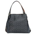 thumbnail image 1 of Pre-Owned Coach Tote Bag 31698 Signature Leather Dark Gray Brown Women's COACH (Good), 1 of 11
