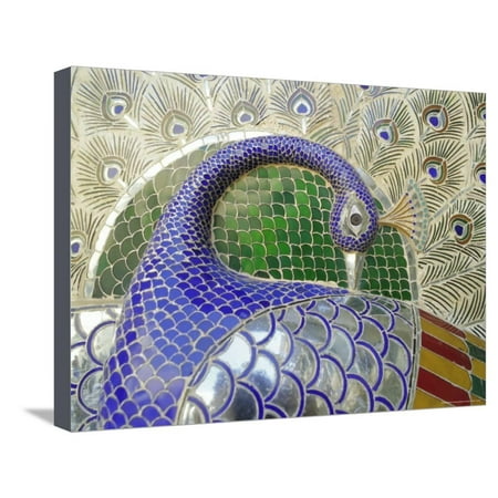 Peacock Sculpture, City Palace Built in 1775, Udaipur, Rajasthan, India Stretched Canvas Print Wall Art By Robert (Best Palace In Rajasthan)