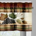 thumbnail image 5 of Ambesonne Rustic Valance & Curtain 3 Pcs Set, Leaves Wine Theme Grapes, 55"x45", Khaki Maroon Caramel, 5 of 7