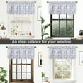 thumbnail image 3 of DriftAway Daisy Dahlia Blooming Flower/Floral Lined Thermal Insulated Energy Saving Window Curtain Valance for Living Room/Bedroom/Kitchen, 2 Layers, Rod Pocket, 52"x18"+2’’Header (Gray), 3 of 7