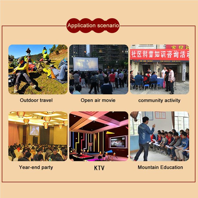 stanreset Projector Screen 16:9 HD Foldable Anti-Crease Portable Projection Movies Screen for Home Theater No.1