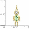 thumbnail image 4 of 10K Yellow Gold August Boy Birthstone Charm (20 X 10) Made In United States 10xck171, 4 of 6