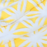 Oumilen Yellow, White Star Adult Flannel Throw, 60 x 50