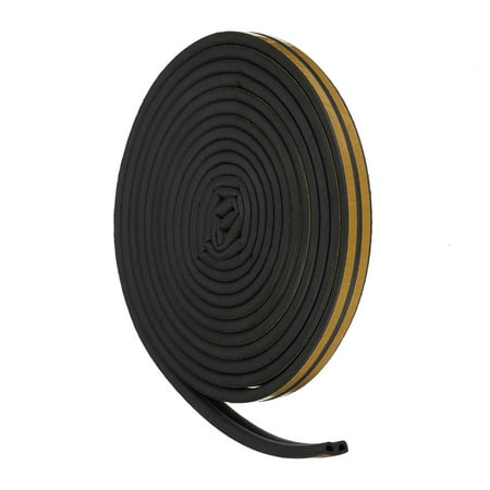 

33 Ft Weather Stripping Seal Strip for Doors/Window 5/16 Inch x 3/8 Inch D Type Foam Sealing Tape Black