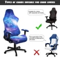 thumbnail image 4 of KUIFORTI Galaxy Pattern Gaming Chair Covers Slipcovers with Armrest Covers Durable Elastic Gaming Chair Covers Slipcovers 4Pcs Easy Installation for Office Computer Racing Seats, 4 of 7