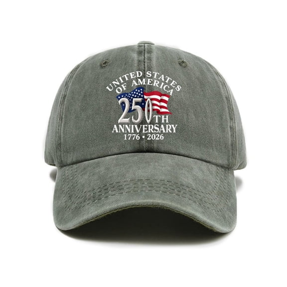 250th Anniversary USA Hat, America 250th Anniversary Baseball Cap, Outdoor Adjustable Baseball Cap - 1776-2026 Patriotic Gift for Men Women Veterans Day Memorial Day Celebrations