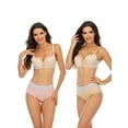 thumbnail image 4 of SHCKE Women's High Waist Underwear Cotton Full Coverage Briefs Soft Breathable Stretch Briefs Seamless Panty 5-Pack, 4 of 6