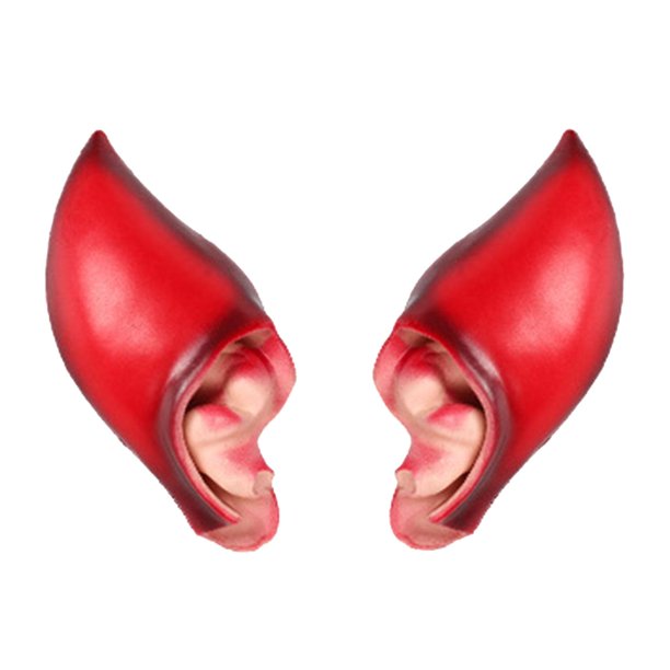 HshDUti Oreilles D'Elfe Pixie Longues Rouges - Accessoires Cosplay Halloween Et Fêtes Costumées