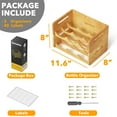 thumbnail image 3 of SpaceAid Bamboo Water Bottle Organizer with Labels, 2 Pack Stackable Bottle Holder, 3 of 7