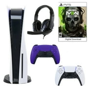 Sony PlayStation 5 Core Console with Call of Duty: Modern Warfare II with Headset and DualSense Controller in Galactic Purple
