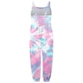thumbnail image 2 of MIASHUI Girl's Tie Dye Sleeveless Rompers Summer Casual Beach Jumpsuit,Pink,3-4 Years, 2 of 4