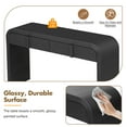 thumbnail image 4 of Euroco 55" Unique Curved Console Table with 2 Storage Drawers, Fluted Accent Entryway Table Sofa Table for Hallway Living Room Foyer,Black, 4 of 8