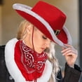 thumbnail image 4 of JZROCKER Cowgirl Hat+ Bandana Set Elegant Photo Props Christmas Party Fancy Hat, 4 of 14