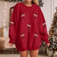 thumbnail image 2 of larppty Women Oversized Long Sleeve Christmas Sweatshirts Crewneck Loose Teen Girl Pullover Top 2025 Fall Y2K Trendy Outfits (Red, XXL), 2 of 8