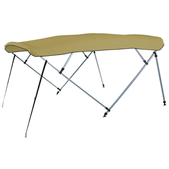 Carver A(8SQ)4893UB-16 8'L 4-Bow SQ Tube Pontoon Bimini Top Kit - 48"H, Fits 96"-102" W, Toast