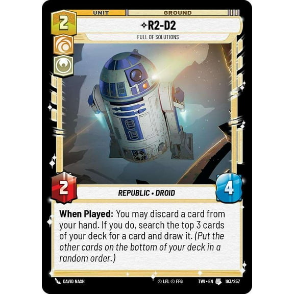 Star Wars: Unlimited Twilight of the Republic Uncommon R2-D2 - Full of Solutions #193