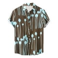 thumbnail image 1 of Birdeem Men Casual Hawaii Print Turndown Short Sleeve Button Closure Shirt Blouse, 1 of 9